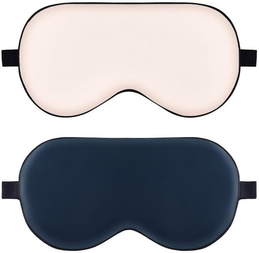 Sleep Mask, Real Natural Pure Silk Eye Masks with Adjustable Strap for Sleeping, Mulberry Silk Eye Sleep Shade Cover, Block Light Reduces Puffy Eyes Traveling Gifts