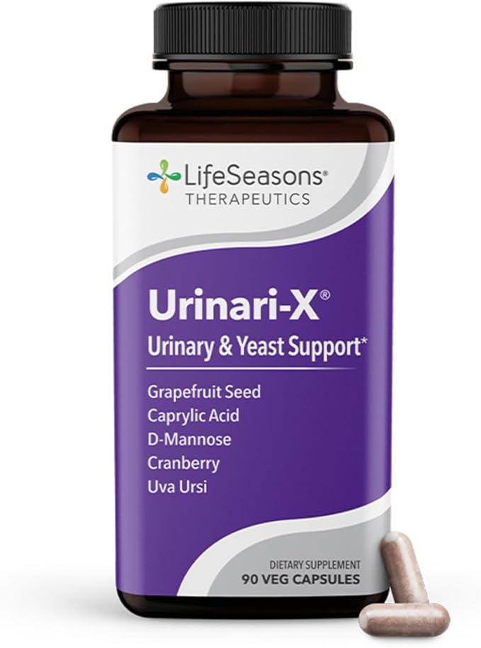 Urinari-X - Urinary Tract Support - Fast Acting UTI Relief - Vitamin Supplement for Healthy Bladder Function & Immunity - D-Mannose, Cranberry, Caprylic Acid, Uva Ursi & Grapefruit - 90 Capsules