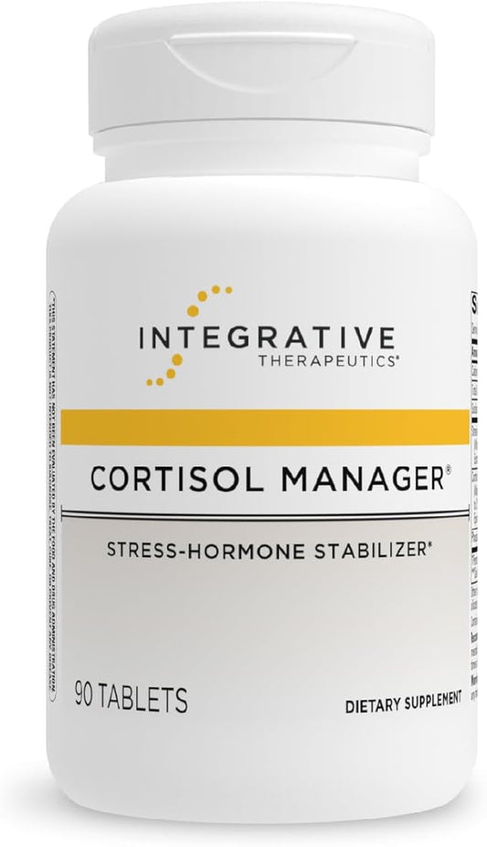 Integrative Therapeutics Cortisol Manager - Adrenal Health Support Supplement for Healthy Stress Response* - Vegan, Dairy-Free & Gluten-Free - 90 Capsules (45 Servings)