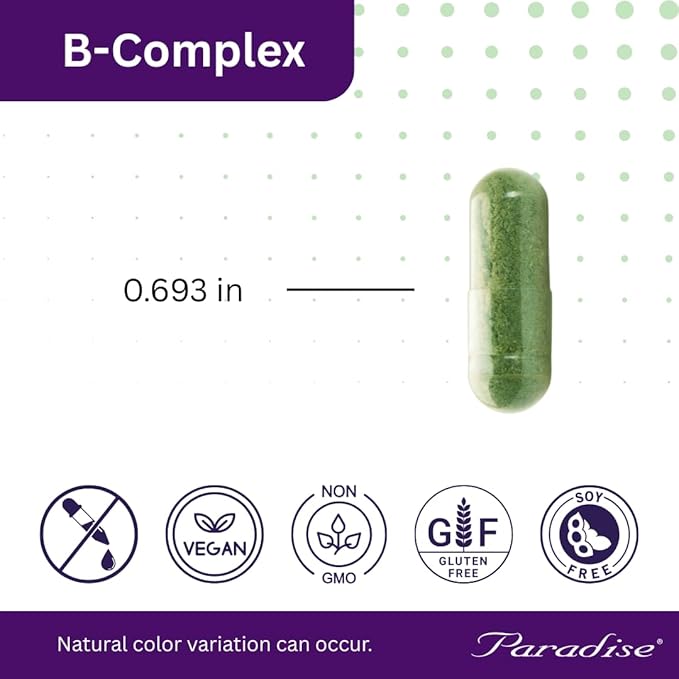 Paradise Herbs, Earth's Blend B-Complex, Methylated, Enzymatically Active Forms of B Vitamins + Superfoods, Supports Energy & Immunity, 60 Capsules