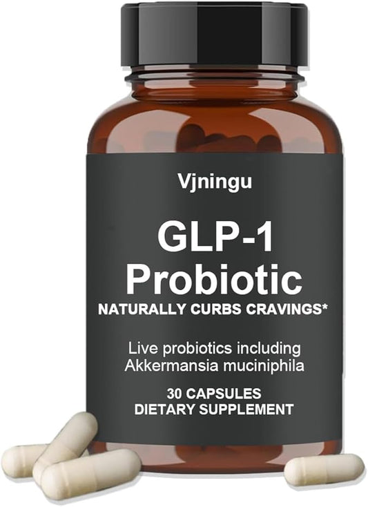 GLP-1 Probiotic - 500M AFU Multi-Strain Probiotic + Prebiotic, Naturally Support GLP-1 Production, Delayed Release, Third-Party Tested, for Men & Women-30 Capsules (1pc)