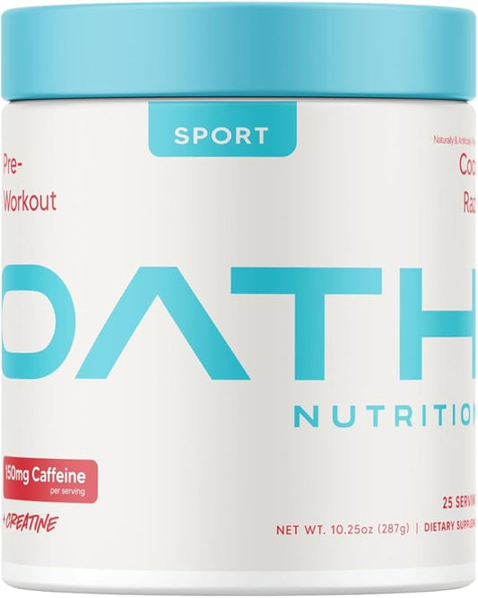 Sport Sugar Free Pre-Workout Powder, Coco Razz, Contains Creatine Monohydrate, Caffeine and Beta Alanine, Pre Workout Powder for Women and Men, 25 Servings