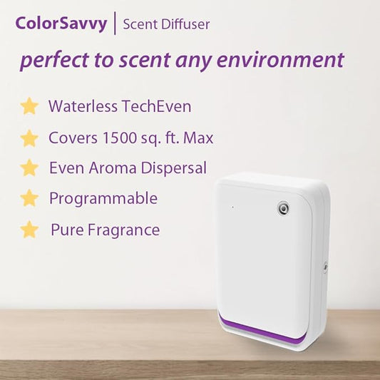 Smart Scent Air Machine for Home, 1500 Sq. Ft Coverage Waterless Oil Diffuser with Cold Air Tech/Bluetooth, Hotel Collection Diffuser for Large Room, Hotel, Spa, Wall-Mount & Desktop (Cranberry)