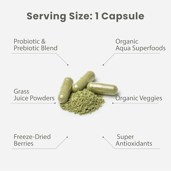 Paradise Herbs Earth's Blend Women's Once Daily Multivitamin with Iron, 48 Organic Superfoods, Probiotics, Antioxidants, Vitamins A, B12, C, D, K2, Daily Superfood, 30 Capsules