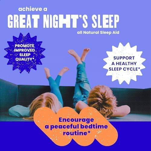 SAM+LEO Sleep - Passionflower, Vitamin B6 & Melatonin Gummies for Kids & Teens - All Natural & Vegan Relaxation & Sleep Gummies for Kids - Passion Fruit Flavor - 60/ct