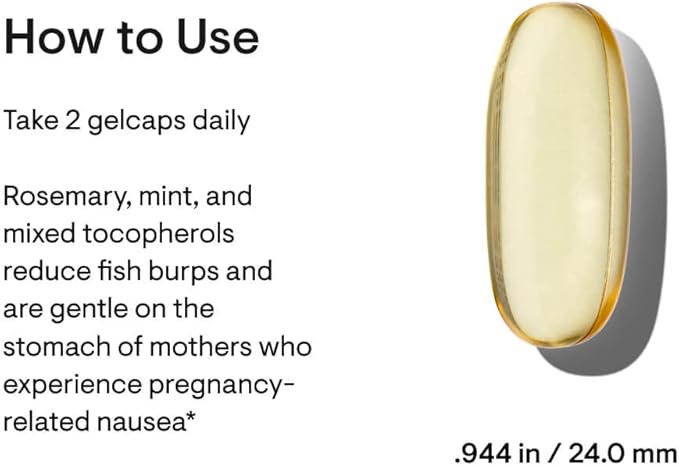THORNE - Prenatal DHA - 650 mg DHA and 200 mg of EPA - Supports Baby’s Brain and Nervous System Development from Pregnancy to Nursing* - 60 Capsules