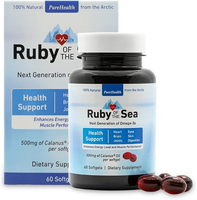 Marine Oil Supplement - All Natural Calanus Oil, Astaxanthin, Omega-3 and Fatty Acids - Heart and Brain Health Nutritional Supplements