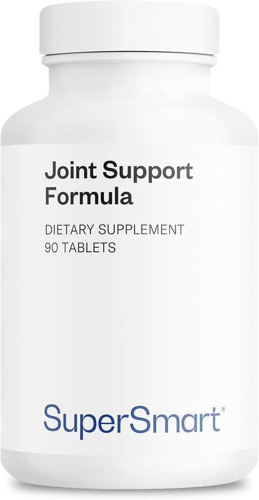 Supersmart Joint Support Formula (High Potency Complex) - with Glucosamine, Chondroitin, Hyaluronic Acid, MSM - Joint Support Supplement | Non-GMO & Gluten Free - 90 Tablets