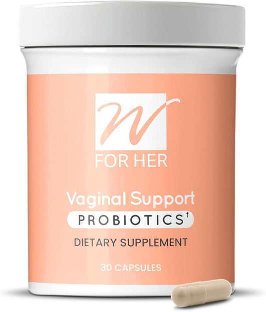 WforHer Vaginal Support Probiotics for Women -Feminine Care - Support Healthy Vaginal Flora and pH Balance - Clinically Tested – 30 Capsules (Pack of 1) (1)