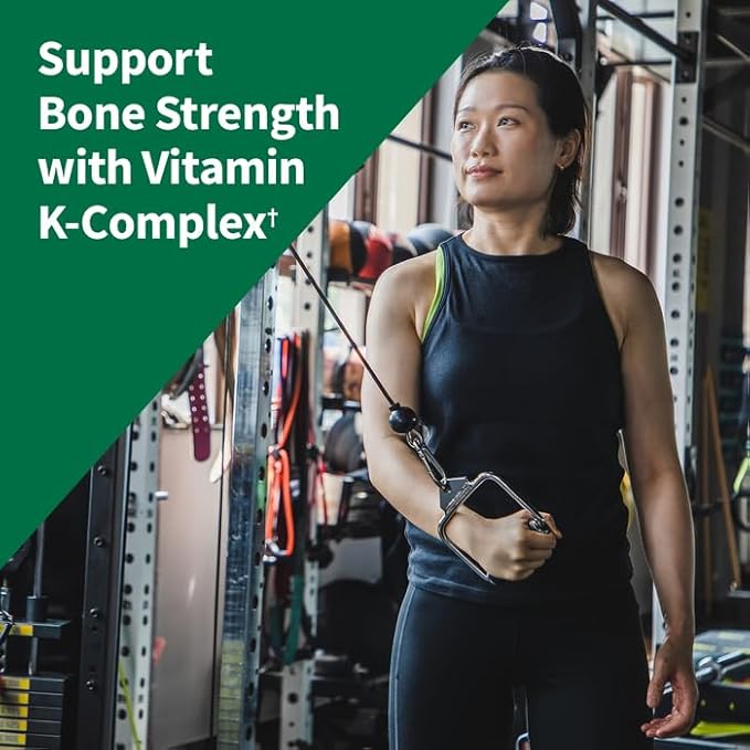 Vitamin K2 and K1 by Garden of Life, Vitamin Code Vegan K Complex Vitamin for Bone Strength and Heart Health, Omega Rich Flax Seed Oil, Trace Minerals, Probiotics, 60 Day Supply