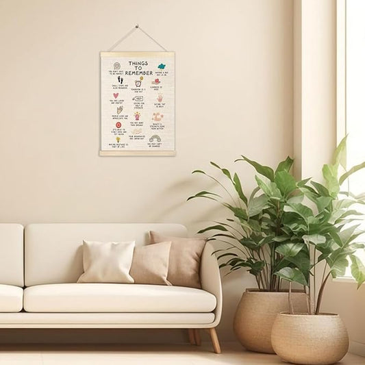 Ecezatik Mental Health Poster Hanger Frame, Awareness Wall Decor for Calming Corner, School Counselor, Therapy Office, Break Room, 12x16 Inches
