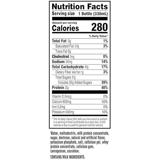 Gatorade Recover Protein Shake, Vanilla, 20g Protein, 11.6 fl oz Plastic Bottle, Pack of 12