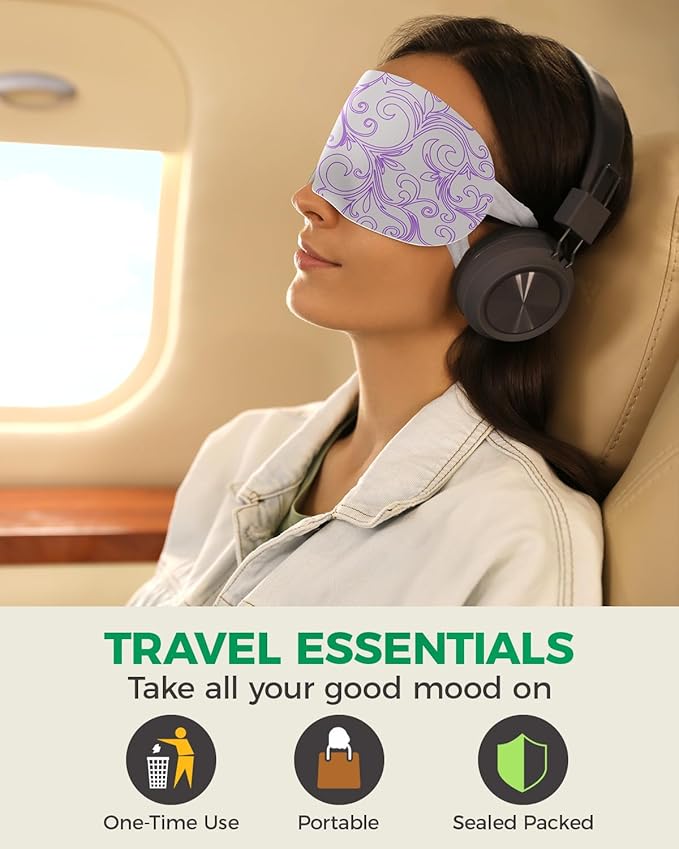 20-Pack Steam Eye Masks for Dry Eyes, Warm Eye Mask, Relief Fatigue & Dark Circle, Heated Eye Mask for Puffy Eyes, Disposable Sleep Mask, Moist Hot Compress Eye Patch for Sleeping, 4 Flavors