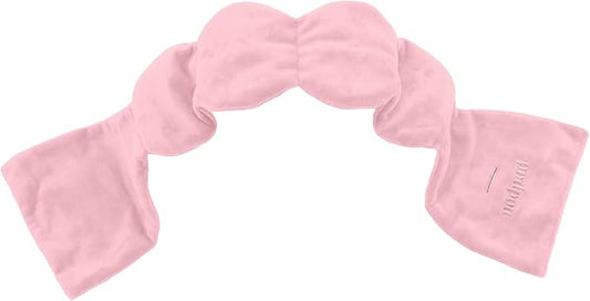 Nodpod Weighted Blanket & Sleep Mask Bundle – Ultra-Soft Body Blanket with Glass Beads + Light-Blocking Eye Mask – Relaxation, Comfort, Travel & Better Sleep - Blush Pink