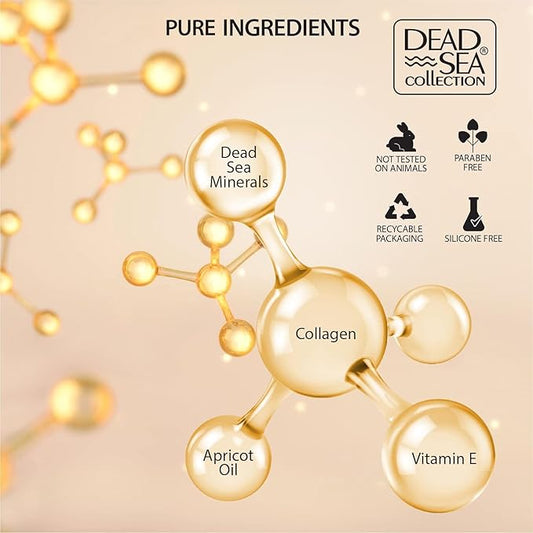 Dead Sea Collection Serum for Face with 3X Collagen, Dead Sea Minerals, and Vitamin E – Anti Aging Nourishing Skin Care Moisturizer to Reduce Wrinkles (1.01 fl. oz)
