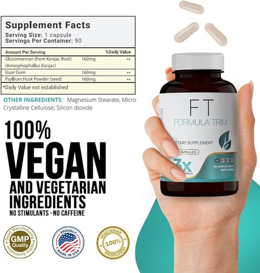 Natural Appetite Support Formula for Women. Improves Digestive & Gut Health. Plant-Based, Vegan, Vegetarian. Includes Glucomannan. No Stimulants, No Caffeine. 30-Day Supply.