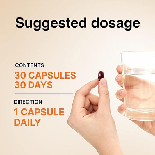 Korean Red Ginseng Extract Capsules Plus | All-in-1 Focus Pills for Men & Women | Natural Energy Supplements, Circulation, Immune Support, Brain Booster | 30 Capsules