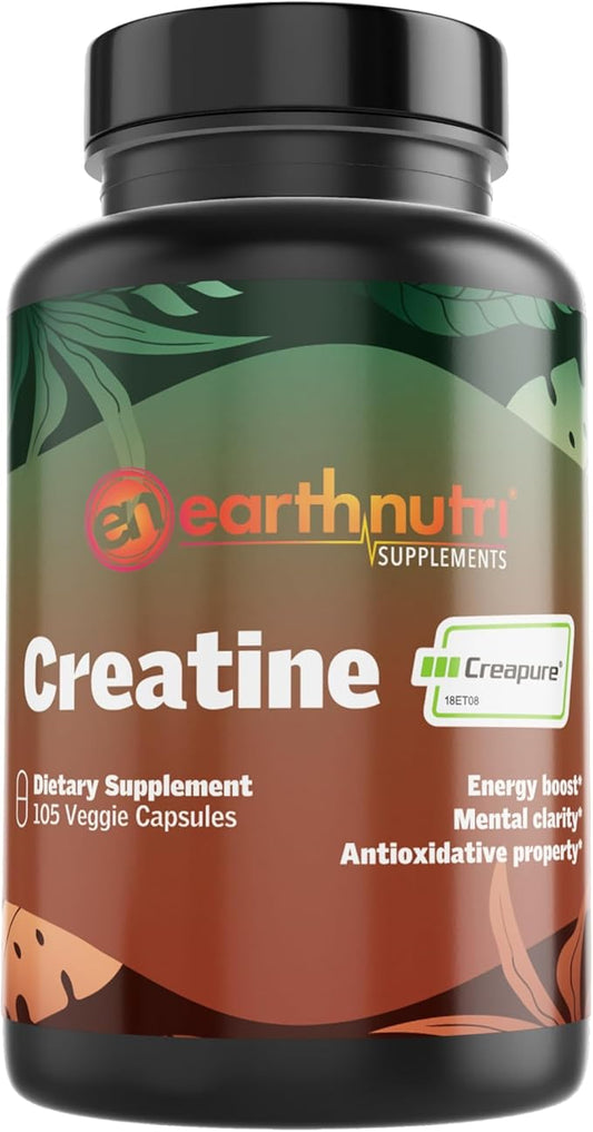 Creatine Monohydrate Capsules - Micronized for Better Absorption - Supports Muscle Strength, Strength & Recovery - 105 Capsules (5000mg per Serving, 7 Capsules)