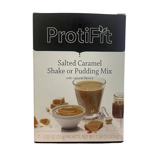 High Protein Pudding/Shake Mix, 15g Protein, Low Calorie, Low Fat, Low Carb, Aspartame Free, Idea Protein Compatible, Meal Replacement, 7 Servings Per Box (Salted Caramel)