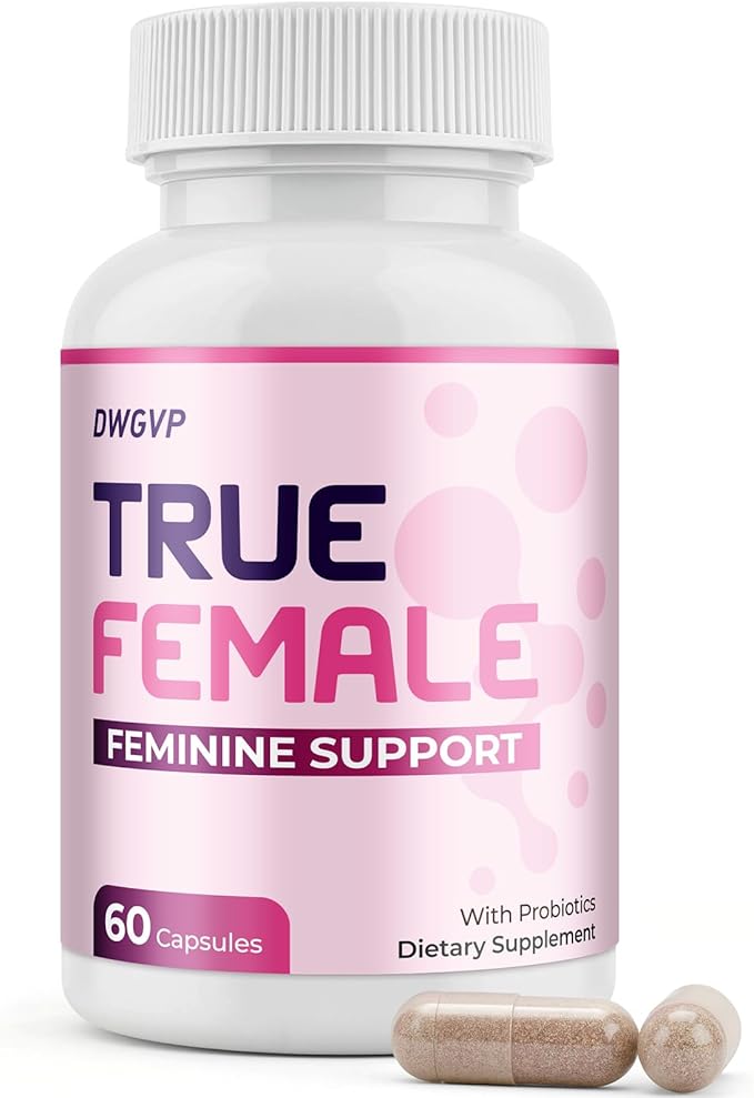 True Fem Capsules-Support PH Balance for Women, Feminine Probiotics Vitamin Capsules for Vaginal, Hormonal & Urinary Health, Natural Formula, Sugar Free, 60 Capsules