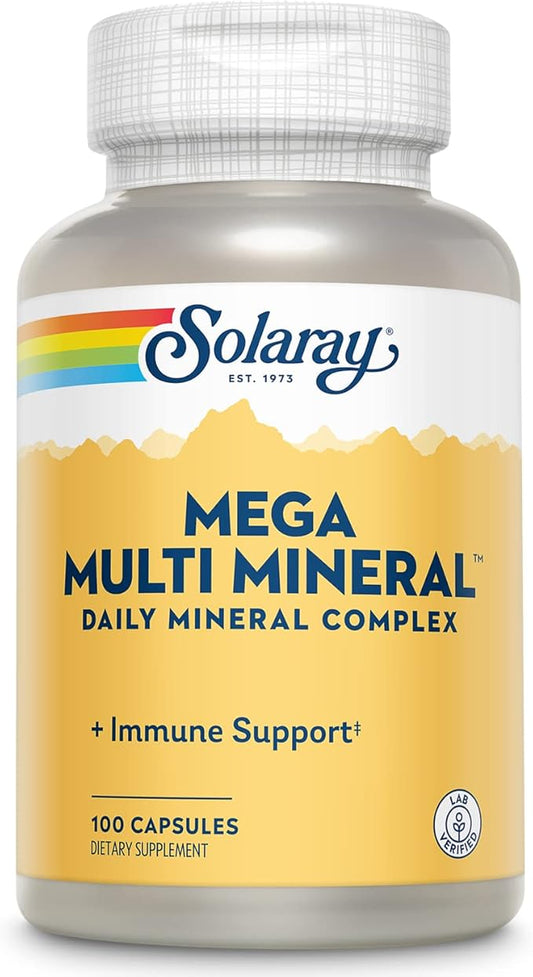 Solaray Mega Multi Mineral (25 Servings, 100 Capsules)