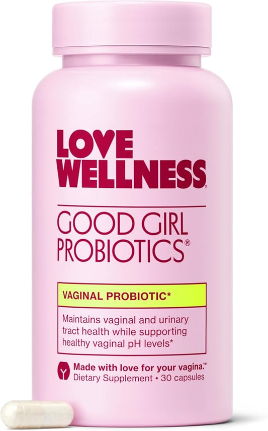 Love Wellness Good Girl Probiotics | Women’s Vaginal Health & pH Balance Supplement | 9-Strain Probiotic for Urinary Tract, Yeast, Odor & Immune Support | Gluten-Free | 30 CT, 30-Day Supply