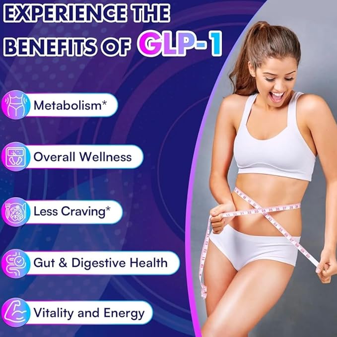 GLP-1 Daily Probiotic - Reduce Hunger & Cravings, Support Fat Loss & Weight Management, Supplement with Akkermansia to Boost GLP1 Production for Men & Women, Vegan & Gluten Free (30 Capsules)