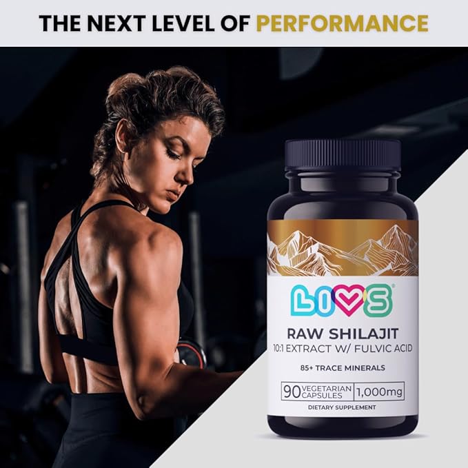 Raw Shilajit Capsules - 10,000mg Pure Himalayan Shilajit for Men & Women | High Potency Fulvic Acid & Trace Minerals | Gluten Free, Natural Energy, Focus & Immune Support Supplement - 90 Ct