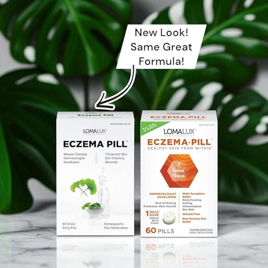 Eczema Pills – Natural Eczema Treatment – Dermatologist Developed, 7 All Natural Minerals Clear & Prevent Eczema Scaling, Rash, Itch, Inflamed Skin - Suitable for Kids & Adults