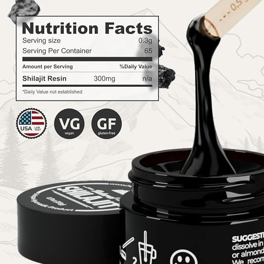 NATURAL SHILAJIT Resin - Pure Shilajit for Men & Women with Fulvic Acid & Trace Minerals, Plant Based Nutrients for Energy, Immune Support & Vitality Resin