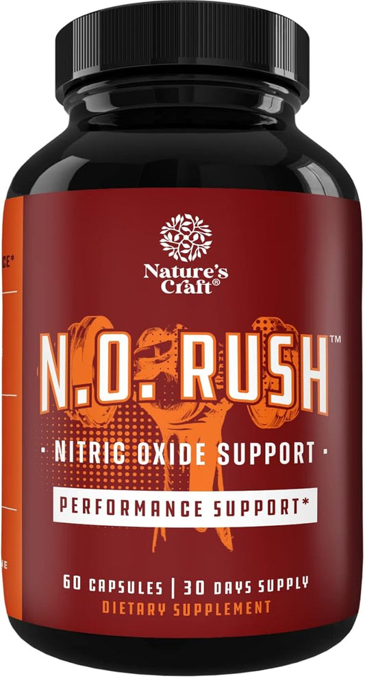 Natures Craft Energizing Nitric Oxide Supplement for Men - Nitric Oxide Pills for Men with L-Arginine L-Citrulline Amino Acids for Intense Muscle Growth Intense Energy and Smooth Recovery