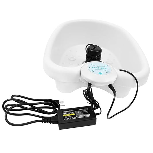 24W 110V Ionic Foot Bath Detox Machine, Portable Detox Foot SPA System Ionic Cleanse Detox Foot Bath Spa Machine for Home, Foot Detox Machine SPA Negative Hydrogen System w/Foot Basin