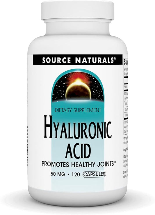 Source Naturals Hyaluronic Acid, Promotes Healthy Joints* 50 mg -120 Capsules