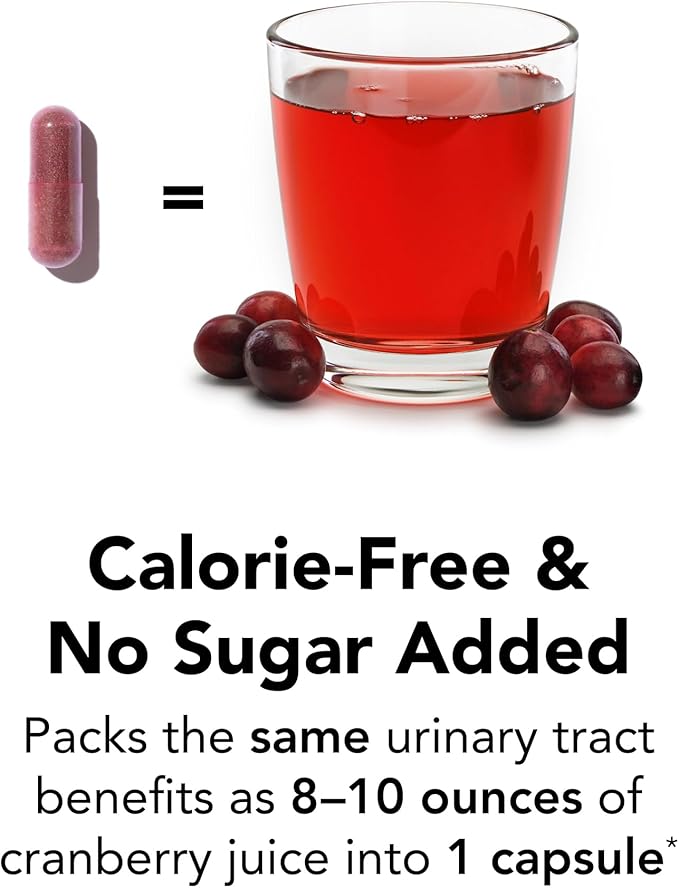 Theralogix TheraCran One Cranberry Capsules - 90-Day Supply - Supplement for Men & Women - to Support Urinary Tract Health* - 36mg Soluble PACs per Capsule - NSF Certified, 90 Count (Pack of 1)
