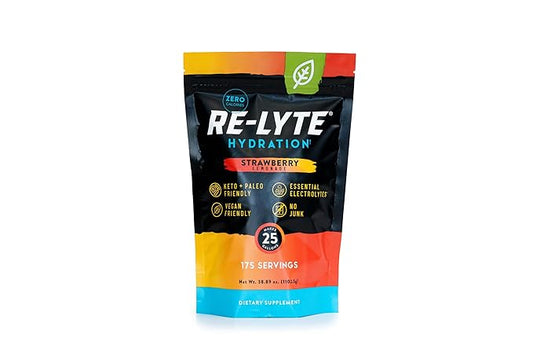 Re-Lyte Hydration Electrolyte Powder Bulk Pouch 175 Servings/Strawberry Lemonade