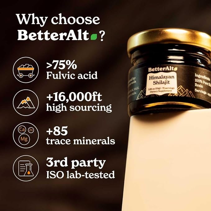 Pure Himalayan Shilajit Resin Pack of 2 High Potency Gold Grade 150 Servings for Energy Boost & Immune Support, 85+ Trace Minerals, 75%+ Fulvic Acid, with Lab Test Report,400 mg