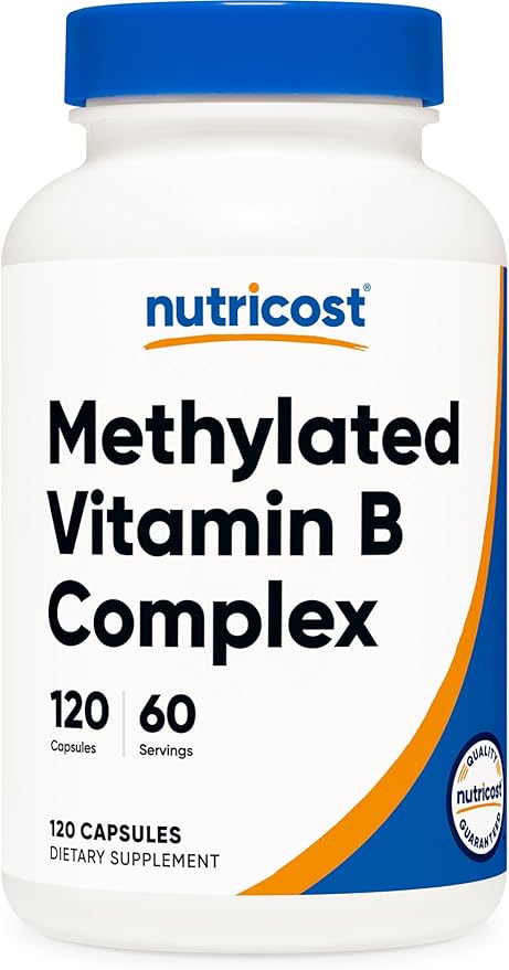 Nutricost Methylated Vitamin B Complex 120 Capsules - (60 Servings) Gluten-Free