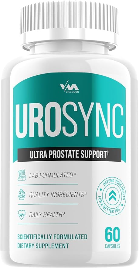 (1 Pack) URO Sync Prostate Support Capsules – UroSync Pills Supplement, Maximum Strength, New Improved Multivitamin Formulation, URO Sync Reviews, 60 Capsules