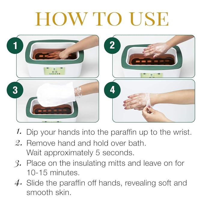 Clean + Easy Digital Paraffin Wax Warmer with Refills – Paraffin Wax Machine for Hand & Feet, Moisturizing Spa Treatment