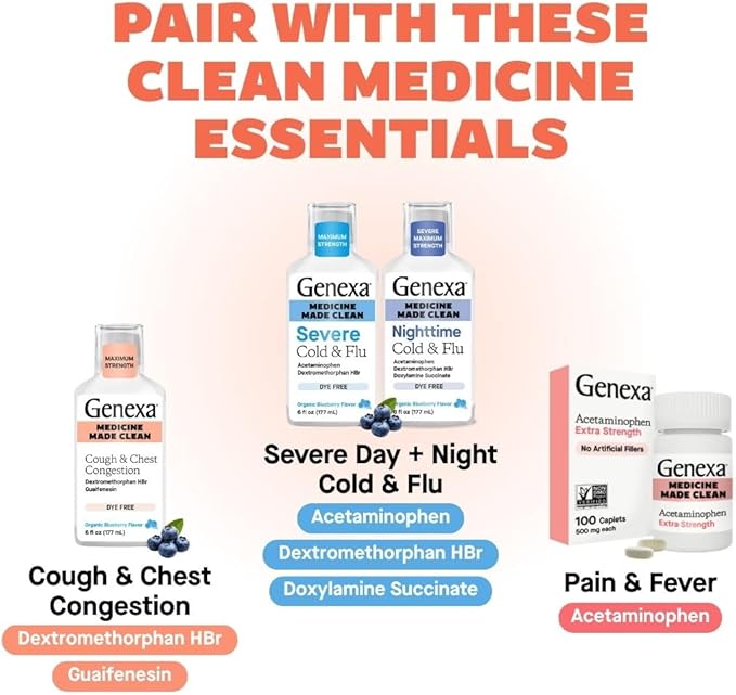 Genexa Cold Crush | Multi-Symptom Cough & Cold Relief for Adults | Delicious Organic Acai Berry Flavor | Certified Organic & Non-GMO | Homeopathic Remedy Made Clean | 180 Chewable Tablets (3 Pack)