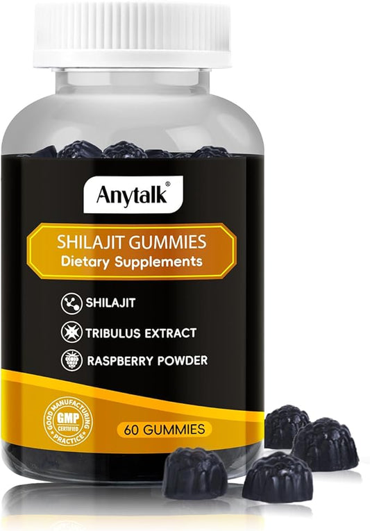 Shilajit Gummies with Shilajit & Tribulus Extract – Natural Energy Boost, Immune Support, Relieve Fatigue – Stamina Enhancer for Men & Women, Fitness & Daily Vitality