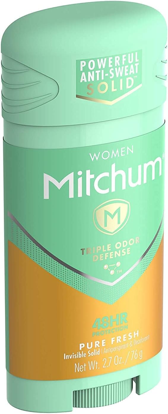 Mitchum Women Triple Odor Defense Invisible Solid 48HR Antiperspirant & Deodorant, Pure Fresh, 2.7 OZ - 8 Pack