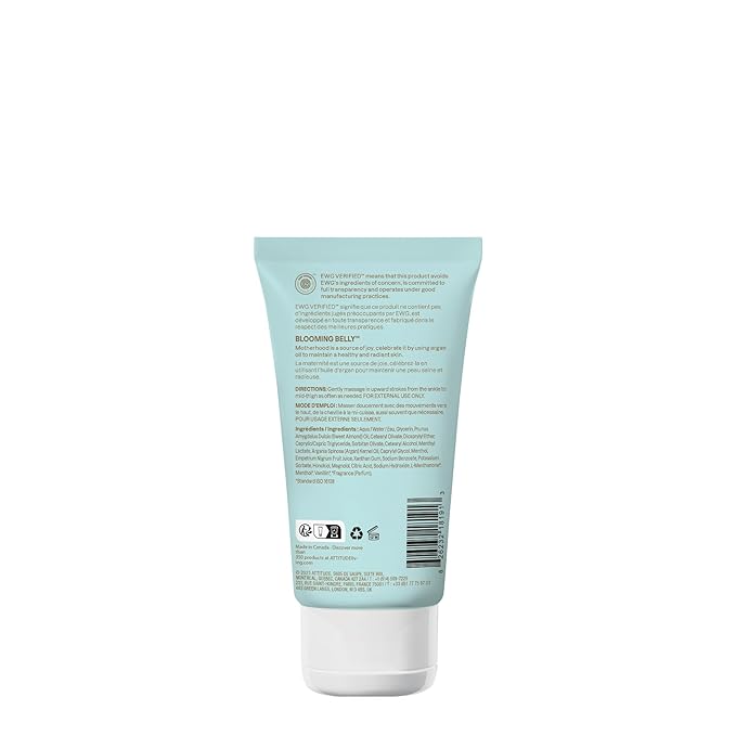 ATTITUDE Pregnancy Tired Legs Cream, EWG Verified, Dermatologically Tested, Plant and Mineral-Based, Vegan Maternity Products, Soothing and Refreshing Mint, 5 Fl Oz