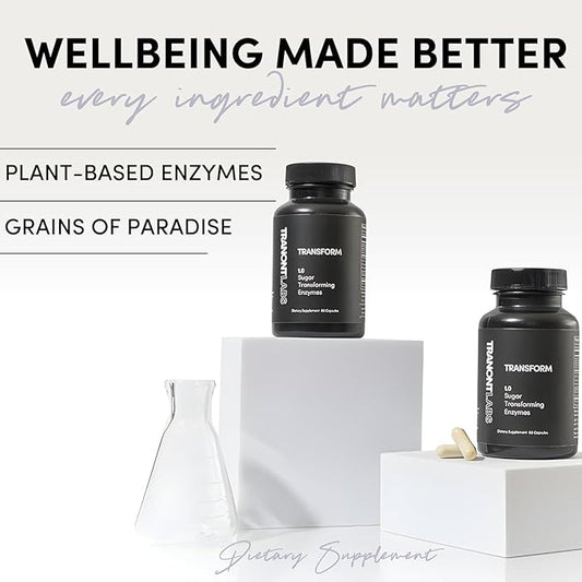 Tranont Transform | 60 Capsules | Supports Overall Health and Can Support Skin Care | Energy Booster Supplement | Plant-Based Enzymes for Health and Wellness | Supports Mental Clarity and Focus