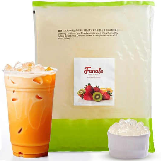Fanale Crystal Agar Boba, Crystal Jelly Ball, Ready to Serve, Soft Chew Texture, Instant Boba Pearls for Bubble Tea, Frozen Yogurt, Shaved Ice & Dessert’s Topping