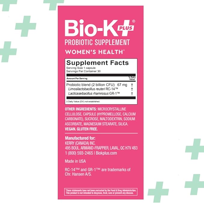 Bio-K+ Probiotic Bundle: Heart Health (60 ct) for Cholesterol Support + Women’s Health (30 ct) for Vaginal & Urinary Tract Health. Vegan, Non-GMO, Shelf-Stable.