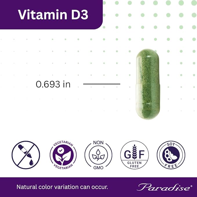 Paradise Herbs Earth's Blend Vitamin D3, Superfoods Base of Probiotics and Organic Alkalizing Greens, Veggies & Berries, 90 Vegetarian Capsules