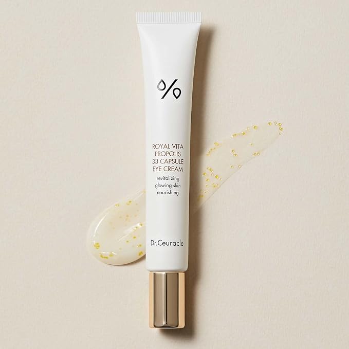 leegeehaam Dr.Ceuracle Royal Vita Propolis 33 Capsule Eye Cream with Applicator (20ml / 0.67 fl. oz.) - Soothing, Hydrating Eye Serum Cream, Dark Circle Relief