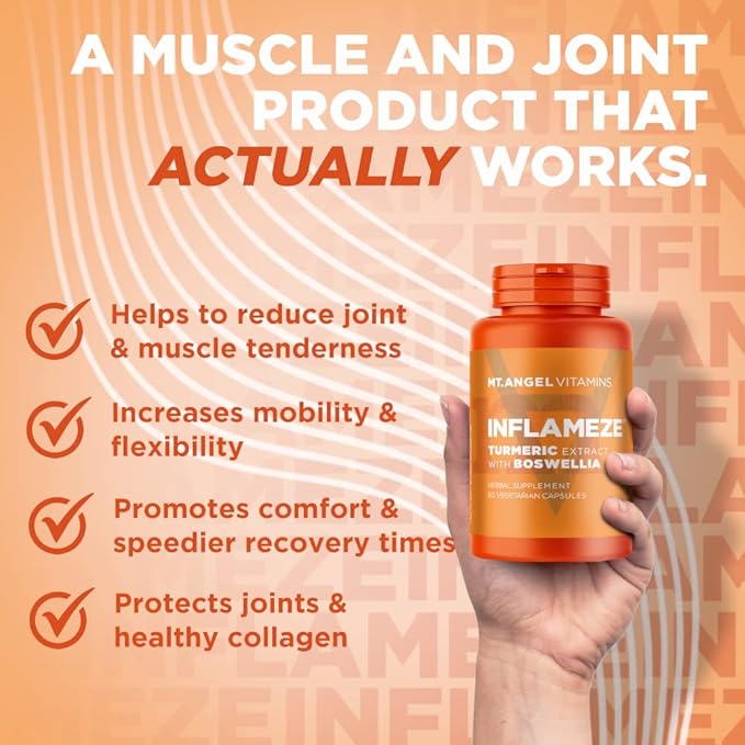 Mt. Angel Vitamins - InFlamEze, Boswellia, Curcumin, Quercetin, Bromelain (60 Vegetarian Capsules)