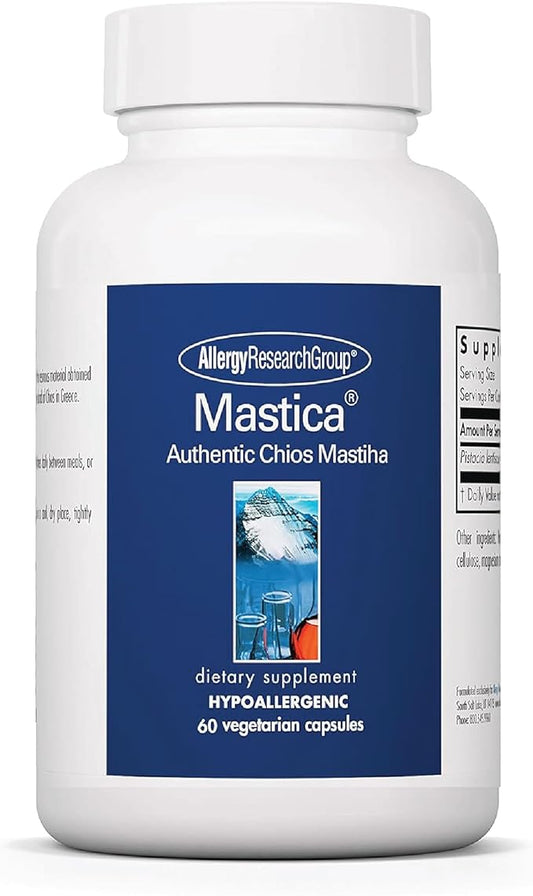 Allergy Research Group Mastic Gum Supplement - Authentic Chios Matisha, GI Health, Hypoallergenic, Vegetarian Capsules - 60 Count